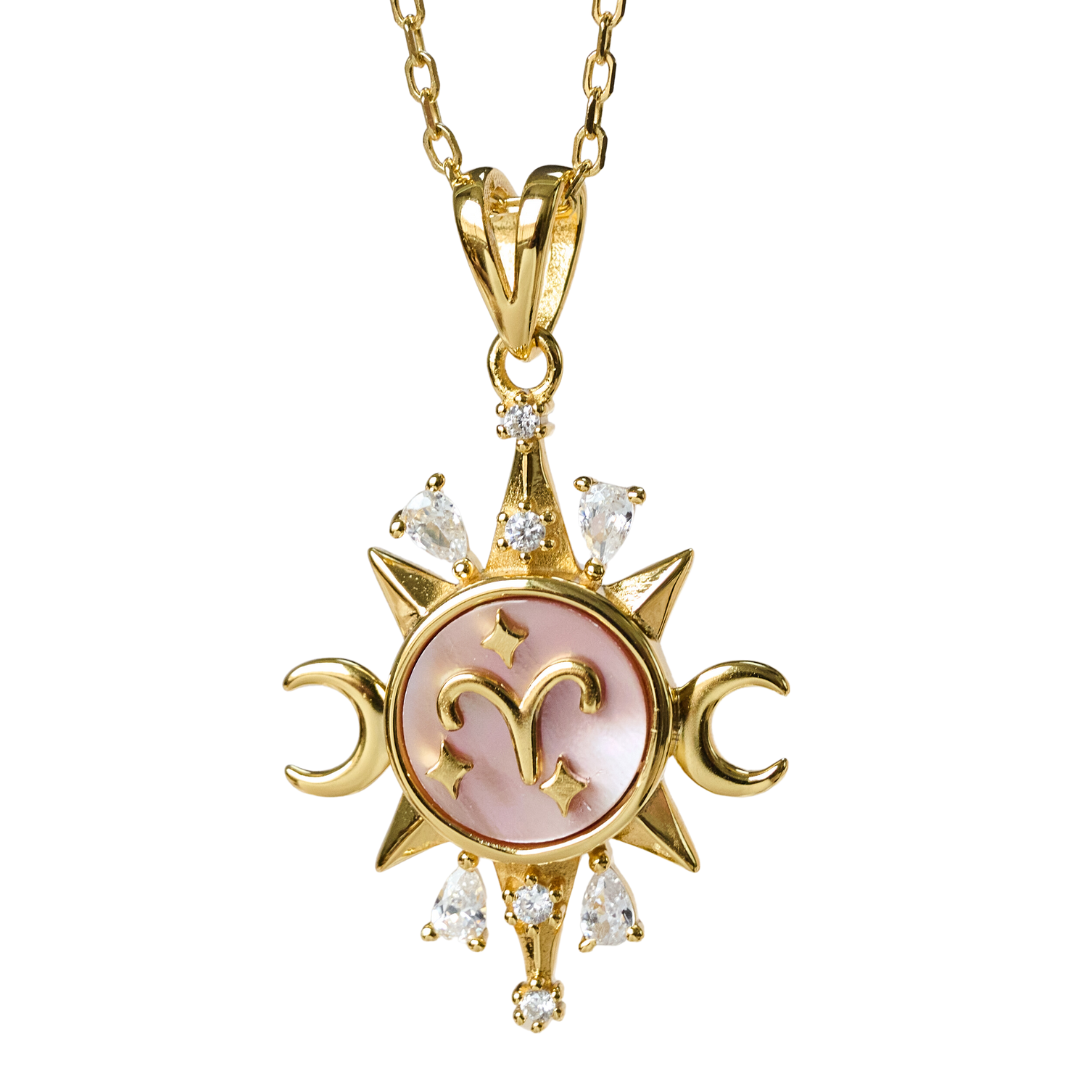 Celestial Horoscope Pendant - Aries - Necklaces - 1