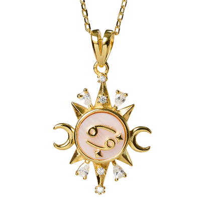 Celestial Horoscope Pendant - Cancer - Necklaces - 2