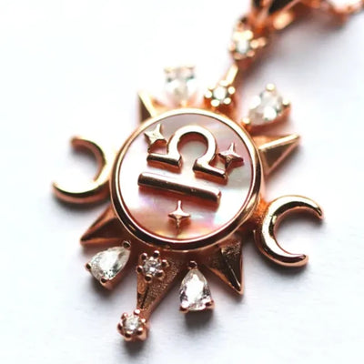 Celestial Horoscope Pendant - Libra - Necklaces - 1