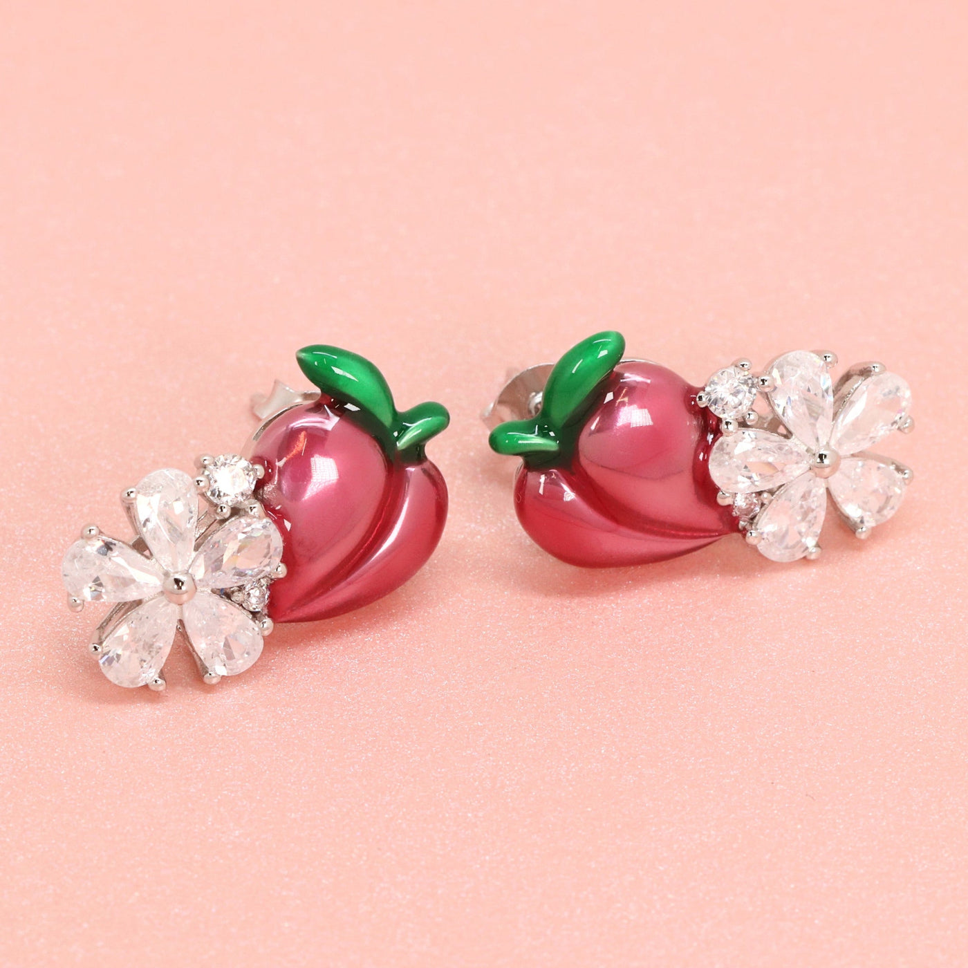 Peach Studs - Earrings - 2