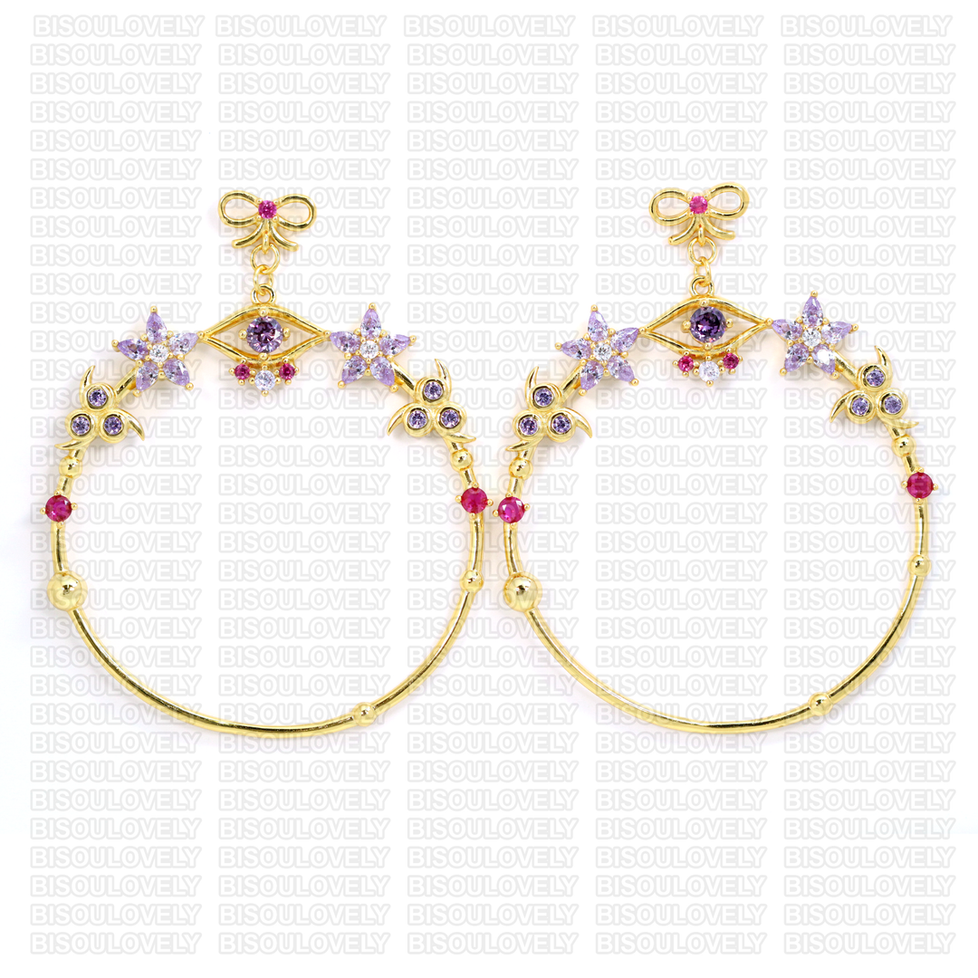 Shadow Empress Hoops - Earrings - 1