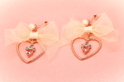 Strawberry Bow Earrings - Earrings - 2